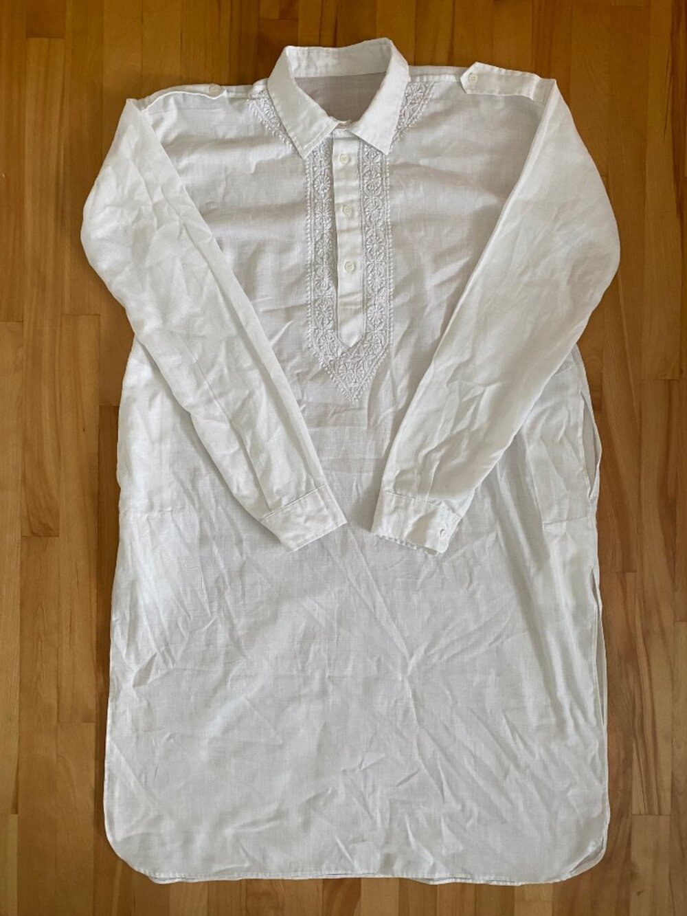 Women Summer White Cotton Dress With Pockets Fit M-L